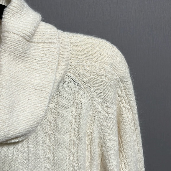 SOLD❌❌❌Worthington Silk Cream Rabbit Hair Turtleneck Sweater Sz-20W - Picture 10 of 10